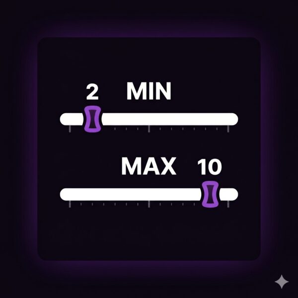 VibeCraft Min/Max Quantity