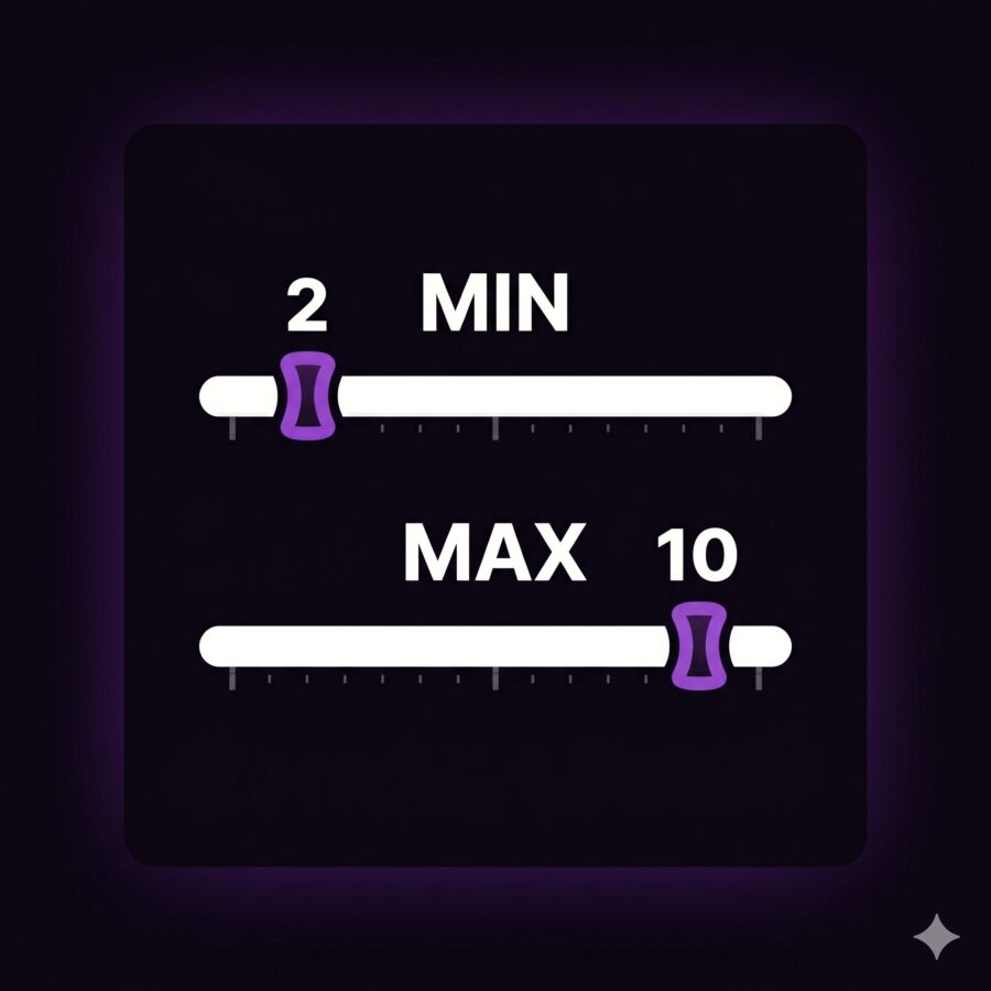 VibeCraft Min/Max Quantity